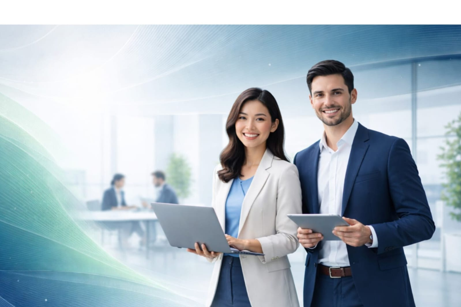 TechBriks Consulting - Professional team collaborating in modern office